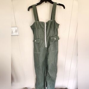 BDG green denim jumpsuit